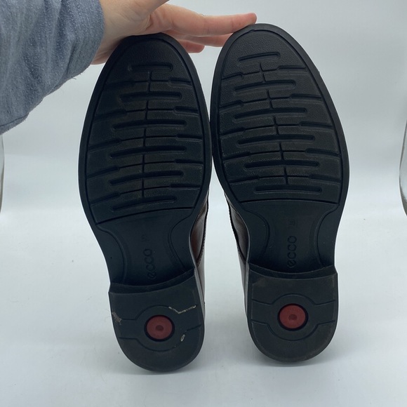 Ecco Dress Shoes Oxfords Derbys Brown Mens Size 43 9 9.5 - Picture 6 of 14